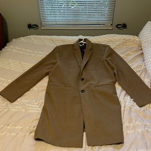 Men’s Banana Republic Wool Blend Top Coat. Color: Camel. Size:XL